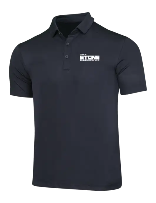 Black Posi-UV Pro Polo w/John W. Stone Oil Logo