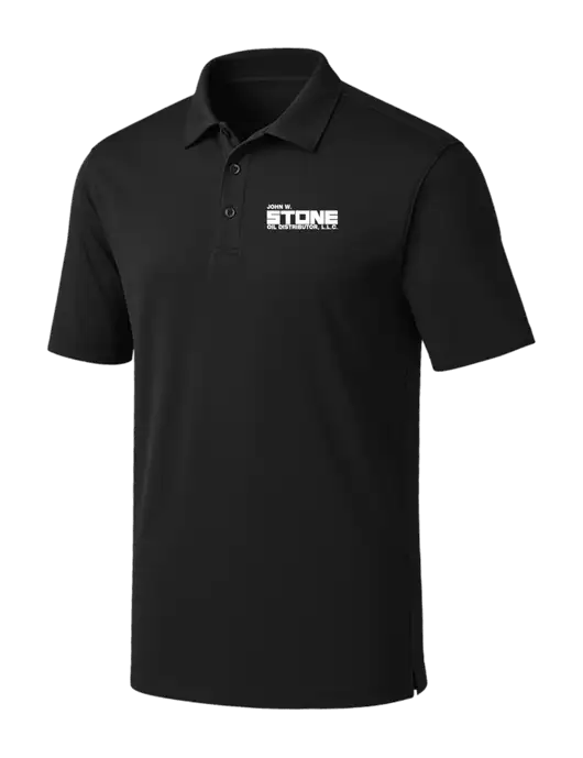 Black Silk Touch Performance Polo w/John W. Stone Oil Logo