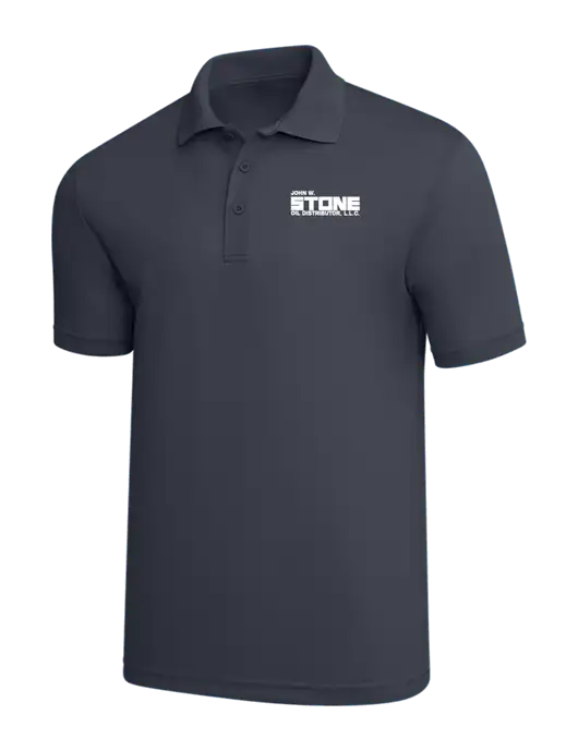 Dark Grey PosiCharge RacerMesh Polo w/John W. Stone Oil Logo