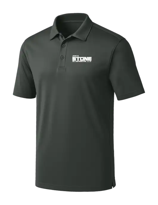 Dark Grey Silk Touch Performance Polo w/John W. Stone Oil Logo