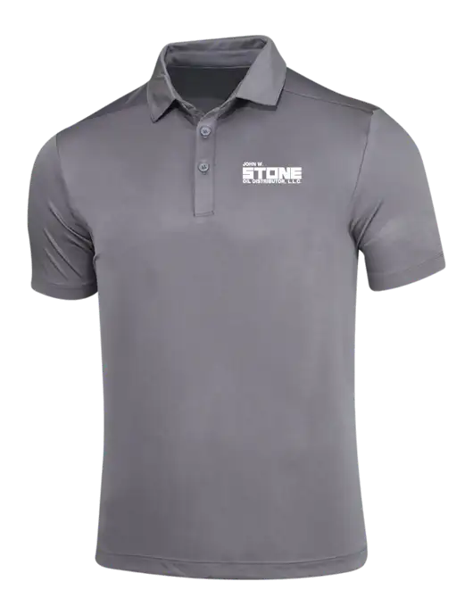 Dark Smoke Grey Posi-UV Pro Polo w/John W. Stone Oil Logo