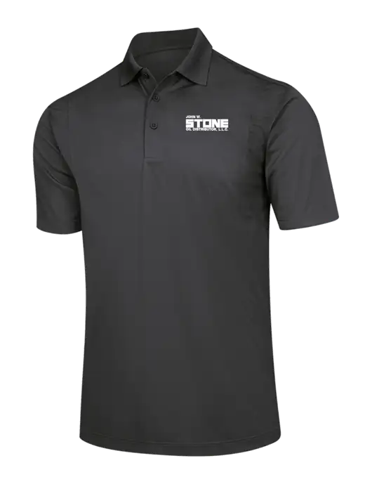 Dark Grey Micropique Sport-Wick Polo w/John W. Stone Oil Logo