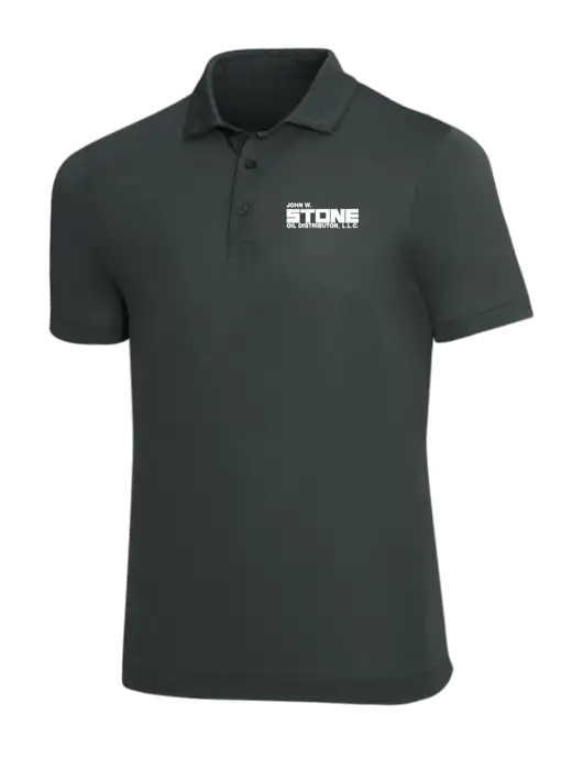 Mercer+Mettle Dark Grey Stretch Jersey Polo w/John W. Stone Oil Logo