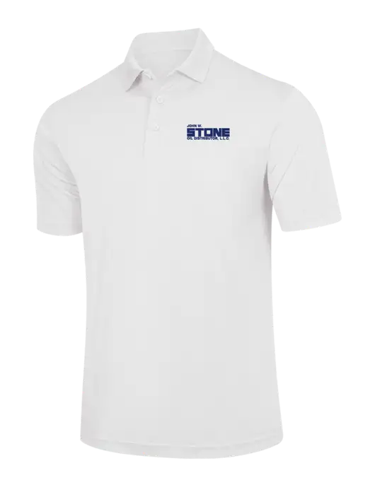 White PosiCharge Competitor Polo w/John W. Stone Oil Logo