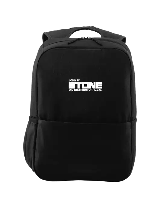 Access Square Laptop Black Backpack w/John W. Stone Oil Logo