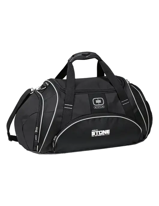 OGIO Black Crunch Duffel
 w/John W. Stone Oil Logo