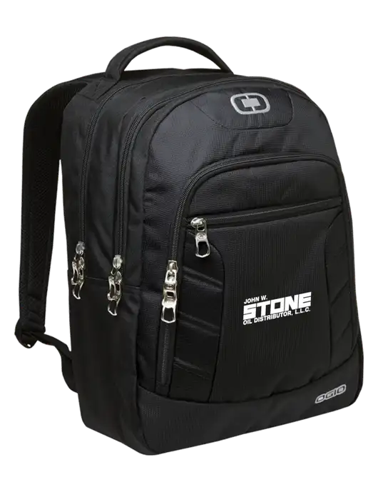 OGIO Black/Silver Colton Laptop Backpack
 w/John W. Stone Oil Logo
