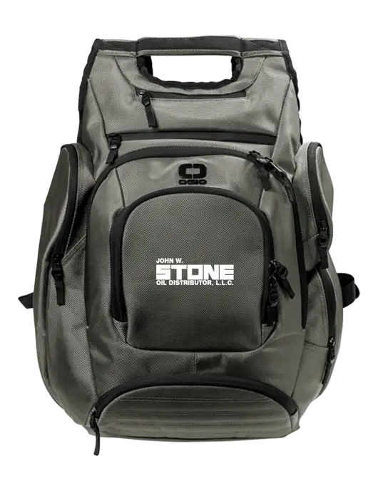 OGIO Medium Grey Metro Ballistic Laptop Backpack w/John W. Stone Oil Logo