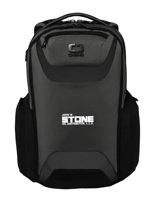 OGIO Tarmac Charcoal Connected Pack w/John W. Stone Oil Logo