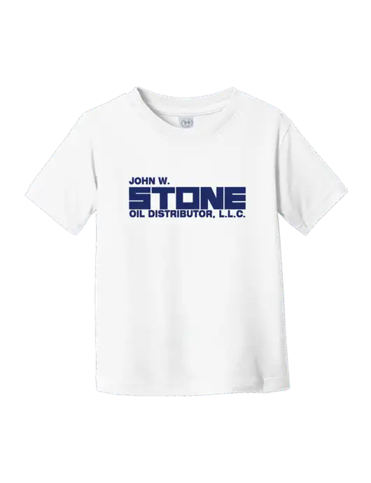 Rabbit Skins White Toddler Fine Jersey Tee w/John W. Stone Oil Logo