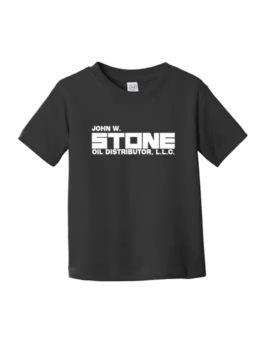 Rabbit Skins Black Toddler Fine Jersey Tee w/John W. Stone Oil Logo