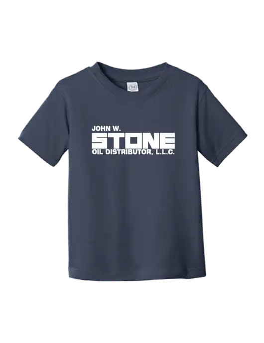 Rabbit Skins Navy Toddler Fine Jersey Tee w/John W. Stone Oil Logo
