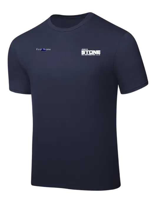 Navy PosiCharge Competitor Tee w/John W. Stone Oil Logo, John W. Stone Oil patch